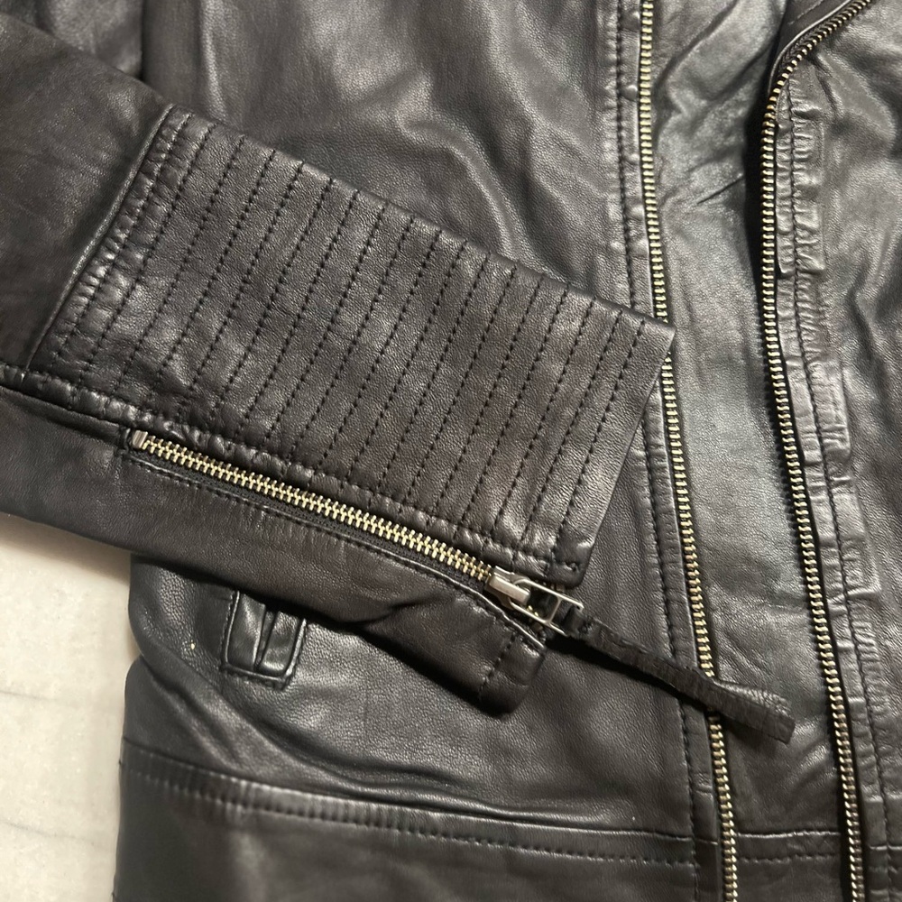Treasure & Bond- Nordstrom Black Quilted Leather Jacket-Medium - Picture 9 of 12